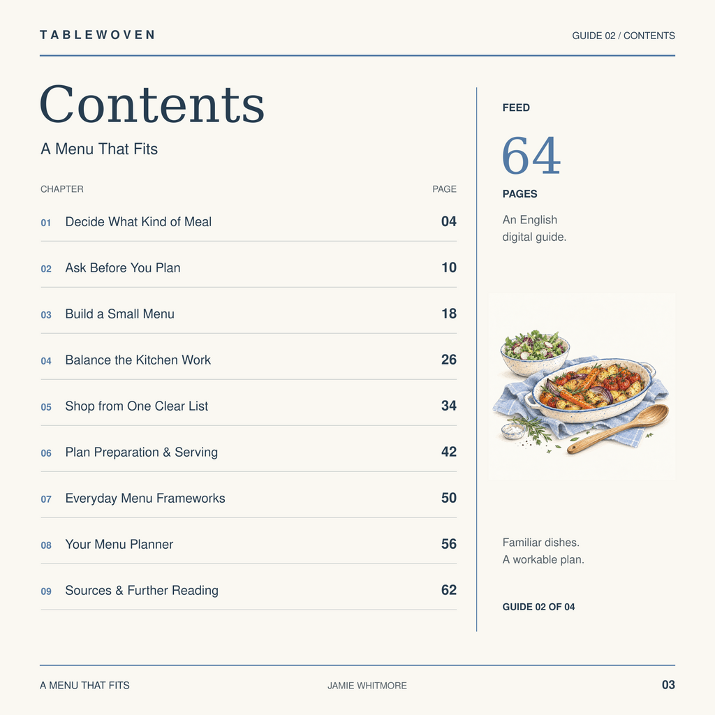 A Menu That Fits