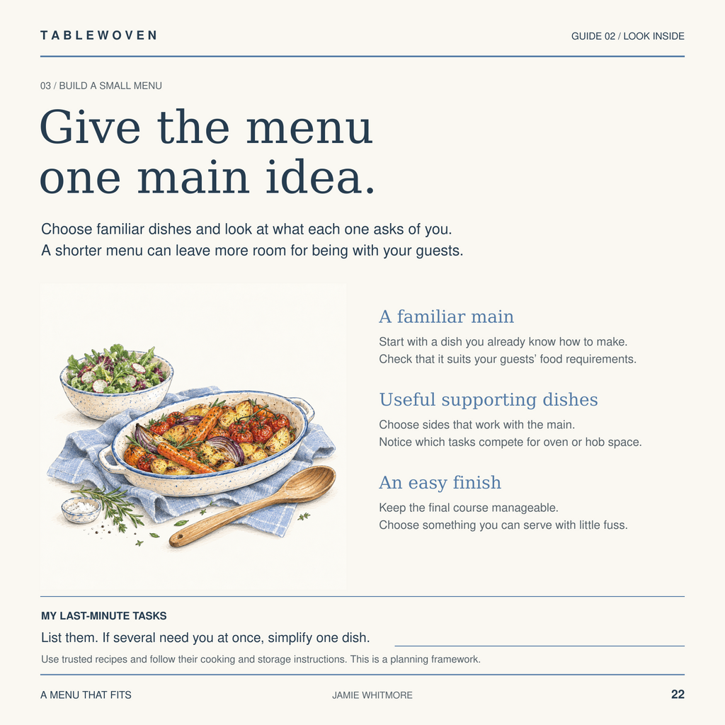 A Menu That Fits